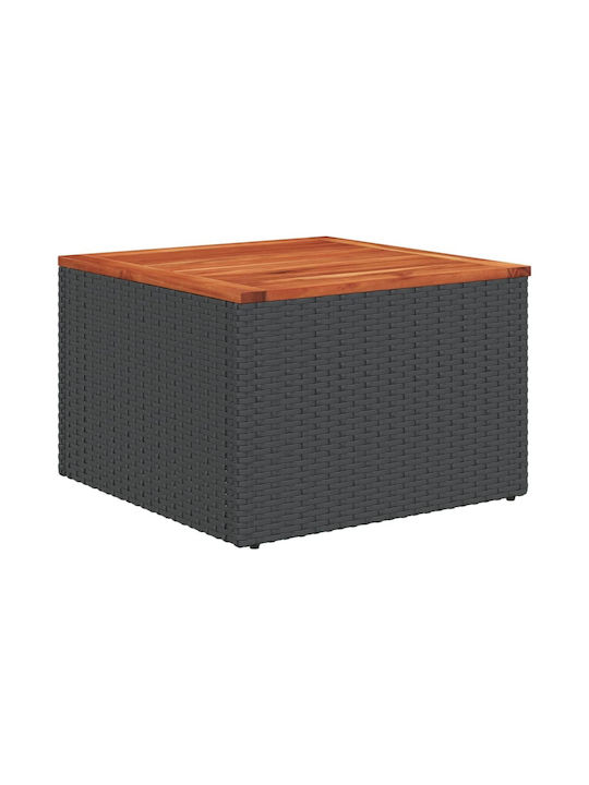 Sitting Room Table for Small Outdoor Spaces Black 55x55x37cm