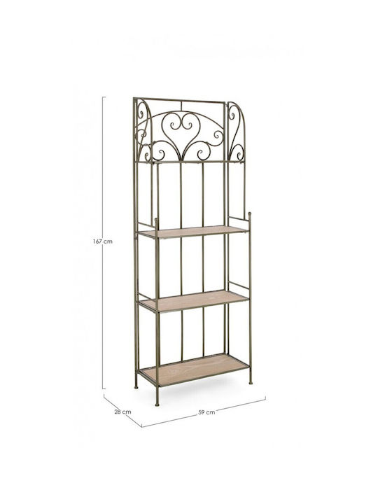 Βιβλιοθήκη Guenda Λαδί 59x28x167εκ.