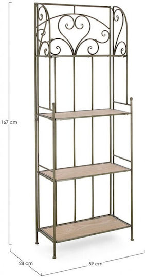 Guenda Bookcase Light Brown 59x28x167cm