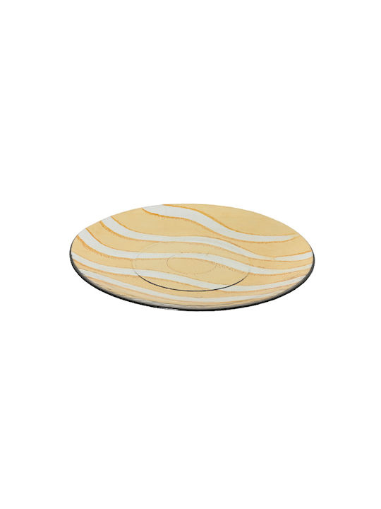Kaemingk Platou de Servire Oval Sticlă Portocaliu 34x34buc 1buc