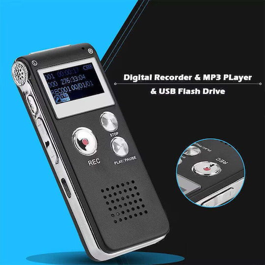 Диктофон MP3/WAV с Вътрешна Памет 16GB