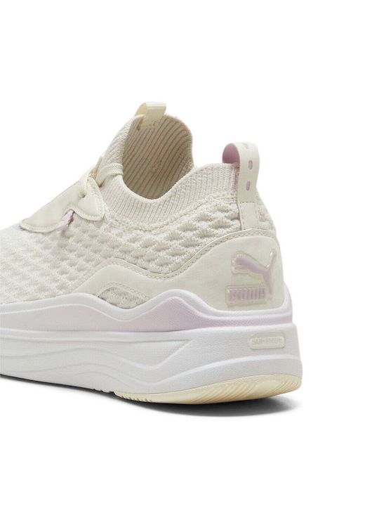 Puma Softride Γυναικεία Αθλητικά Παπούτσια Almond / Grape Mist / White