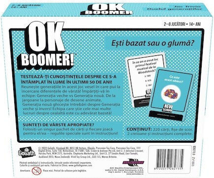 Επιτραπέζιο Παιχνίδι Ok Boomer για 2-8 Παίκτες 14+ Ετών Goliath
