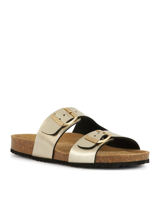 Geox D Brionia Σανδάλια Χρυσά