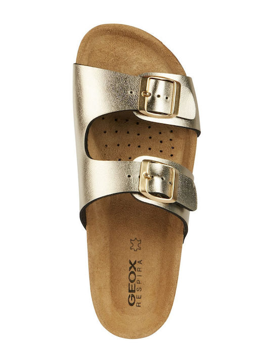 D Brionia Women's Flat Sandals in Gold Color