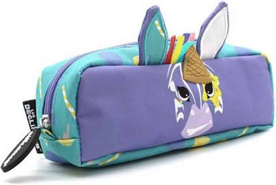 Les Deglingos Pencil Case with 1 Compartment Purple