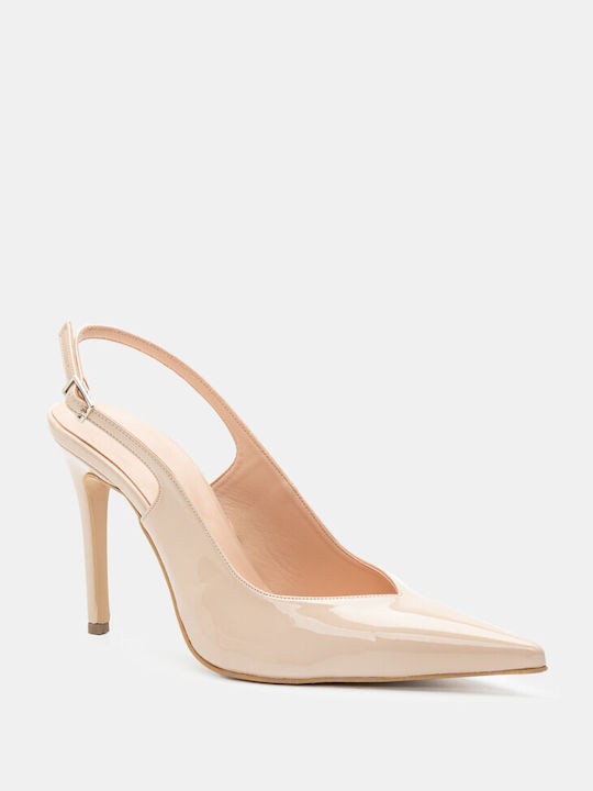 Luigi Pumps mit hohem Absatz Rosa