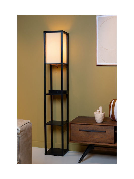 Lucide Lightning Φωτιστικό Δαπέδου Υ162.7xΜ26εκ. με Ντουί για Λαμπτήρα E27 Μαύρο