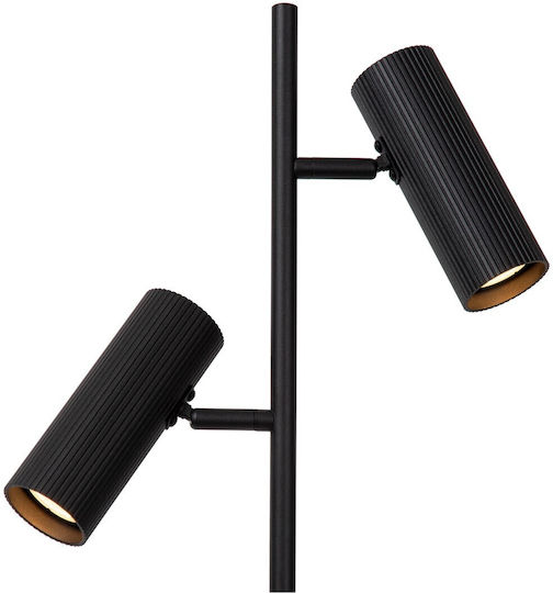 Lucide Lightning Floor Lamp H140cm. with Socket for Bulb GU10 Black