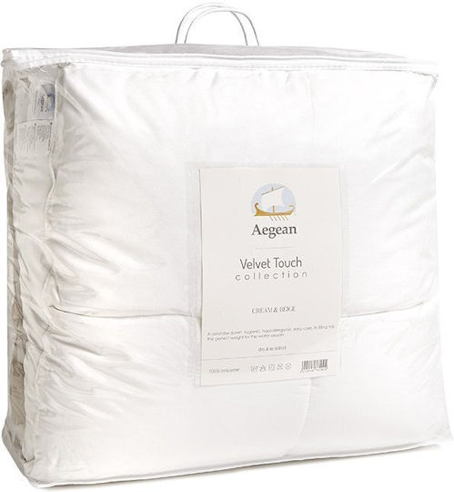Aigaion Duvet Queen 220x240cm Velvet Touch Cream - Beige 300 GSMGsm