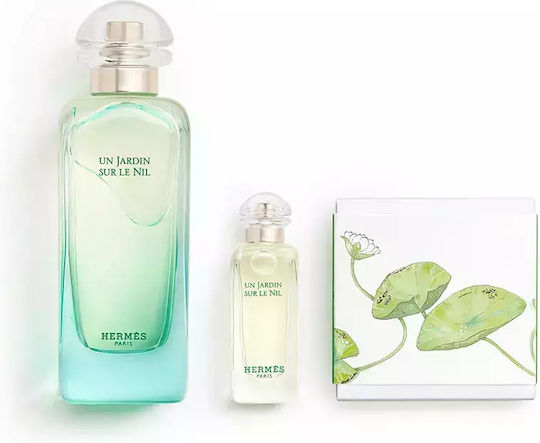 Hermès A South Garden Le Nil Set 3 Piese Eau De Toilette Spray 100 Ml + Săpun 50 Gr + Eau De Toilette 7.5 Ml