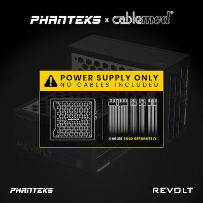 Phanteks Revolt 1600W Black Computer Power Supply Full Modular 80 Plus Titanium