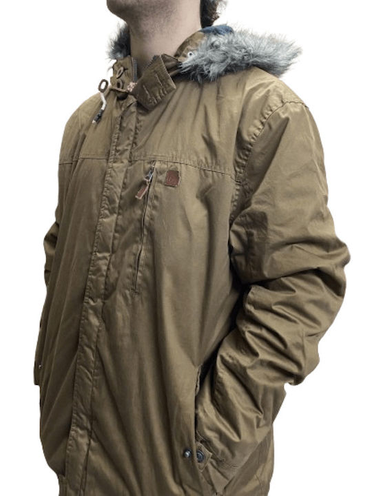 Winter Jacke Parka Winddicht Tabac Brown