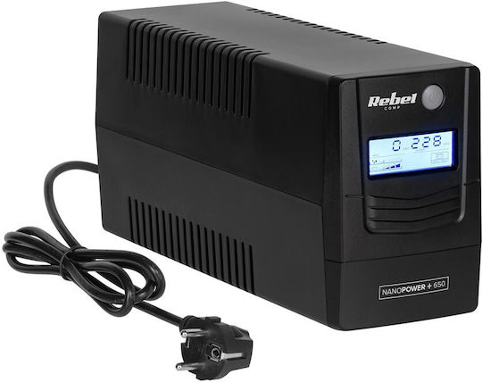 Rebel RB-4023 Unitate UPS Off-Line 650VA 360W cu 2 Prize Schuko