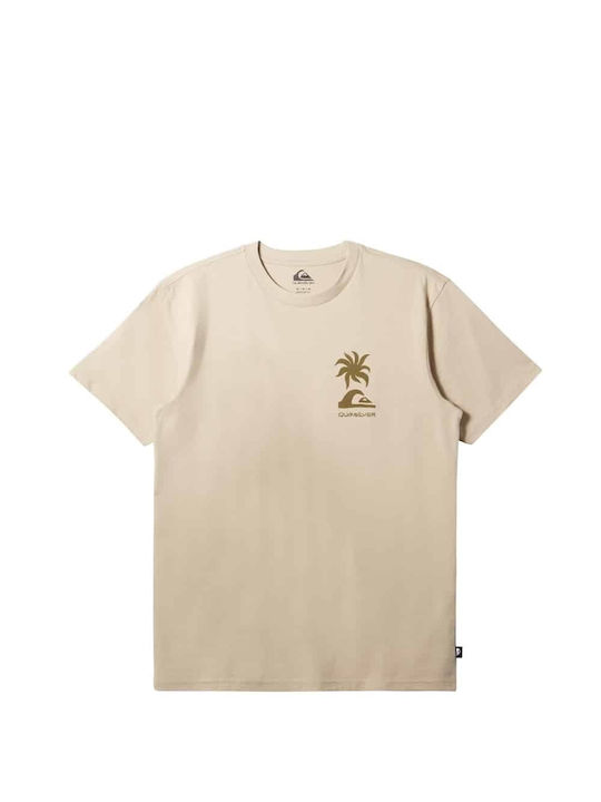 Quiksilver Tropical Ανδρικό T-shirt Κοντομάνικο Μπεζ