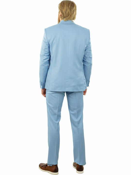 Sommer Herrenanzug mit Weste Blue