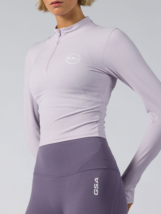 GSA Women's Athletic Blouse Long Sleeve Lilacc