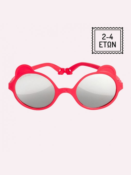 KiETLA Unbreakable Kids Sunglasses with Polarized Mirror Lens Red for 2-4 Years
