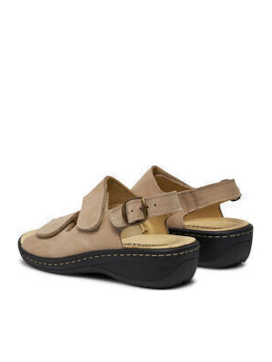 Damenplattformen Beige