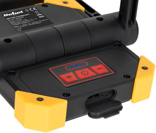 Rebel Rechargeable Jobsite Light LED with Brightness up to 2000lm