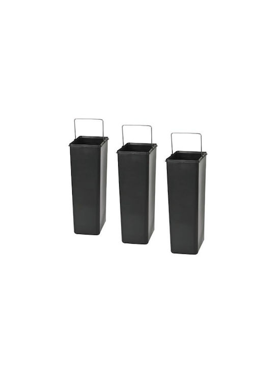 Vesta Vesta Recycling Mülleimer aus Inox mit Pedal Silber 45lt