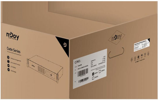 NJOY Code 800 USV 800VA 480W mit 8 IEC Steckdosen