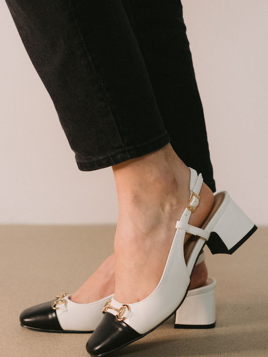 Plato Pointed Toe White Heels