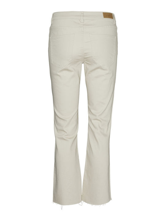 Wild Sheila Women's Jean Trousers Flared in Slim Fit Beige