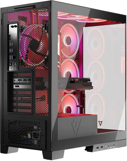 Modecom Volcano Space Apex ARGB Gaming Midi Tower Κουτί Υπολογιστή με Πλαϊνό Παράθυρο Μαύρο