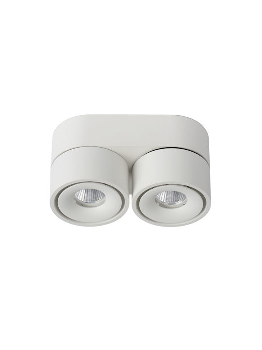 Lucide Lightning Yumiko Μονό LED Θερμό Λευκό Σποτ σε Λευκό Χρώμα