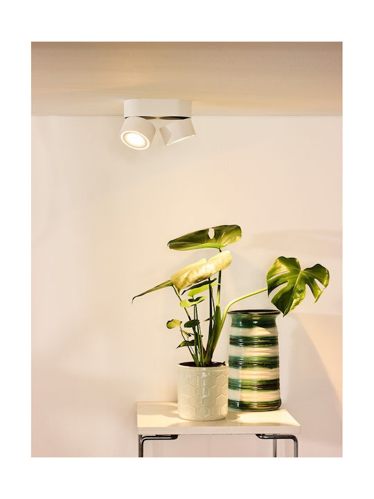 Lucide Lightning Yumiko Μονό LED Θερμό Λευκό Σποτ σε Λευκό Χρώμα