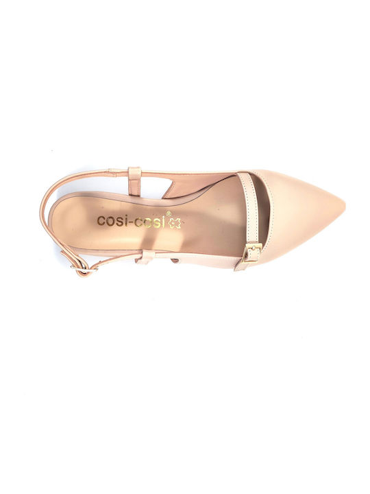 Γυναικείες Μπαλαρίνες Slingback με Λουράκι σε Ροζ Χρώμα