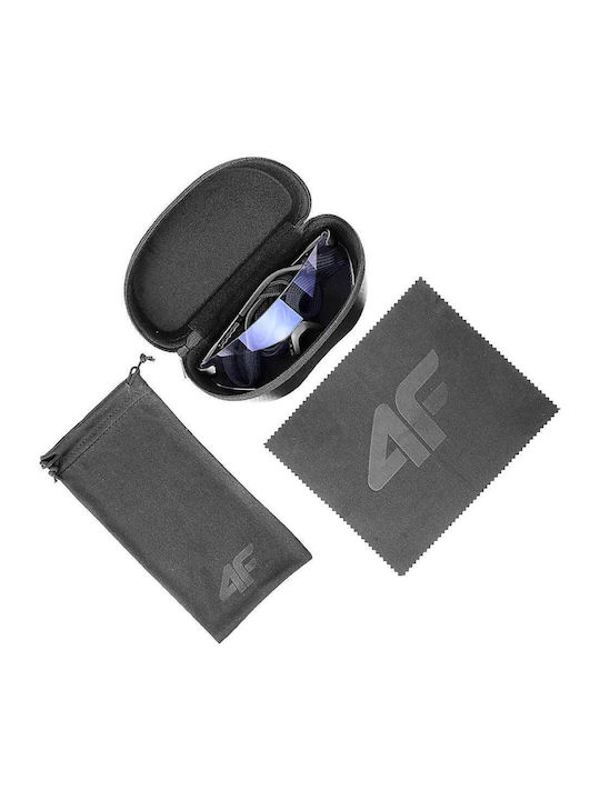 4F Unisex Sonnenbrille mit Schwarz Kunststoff Gestell 4FWSS24ASPSU010-21S