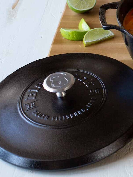 Lodge Blacklock Cast Iron Pan with Lid 44.12cm