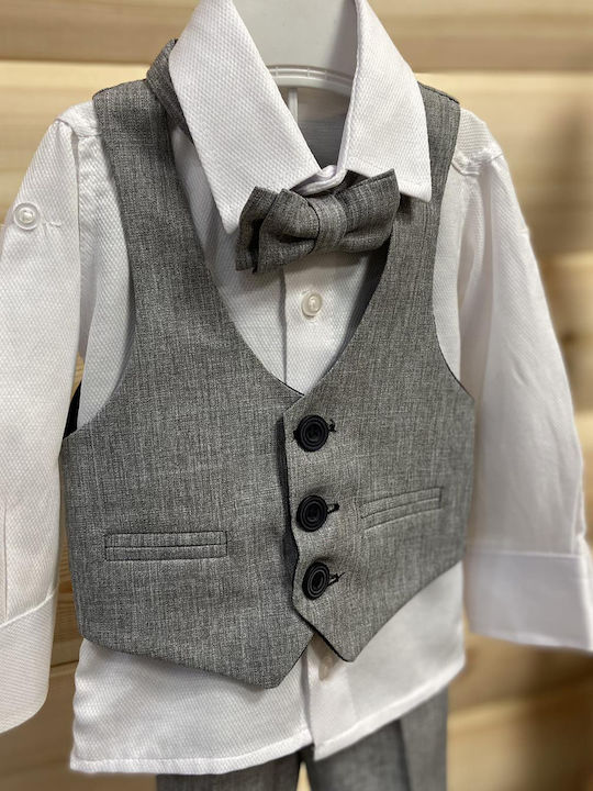 Extan Bebe Costum Botez Gri