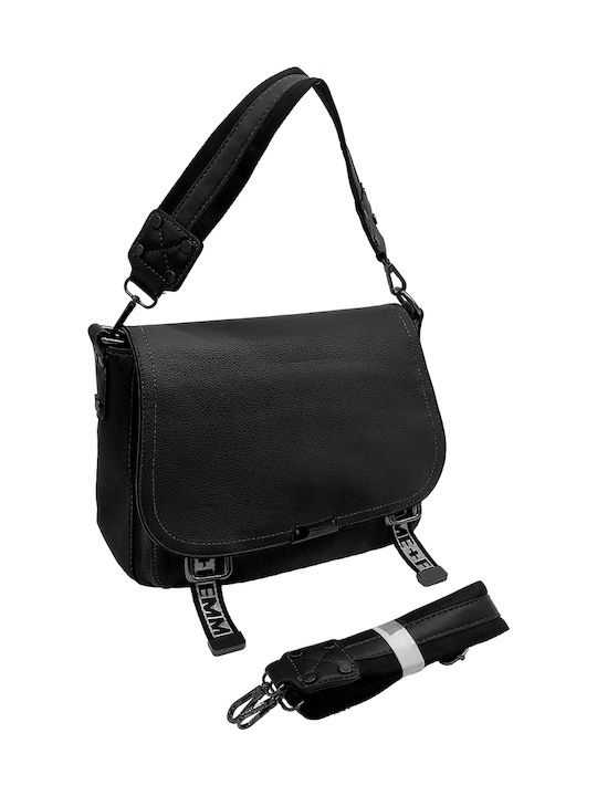 Leather Women's Handbag Crossbody Shoulder Black