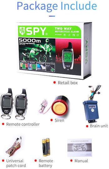 Motowolf Alarma Alarmă pentru motocicletă