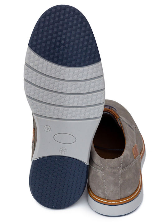 Men's Leather Casual Shoes Gray