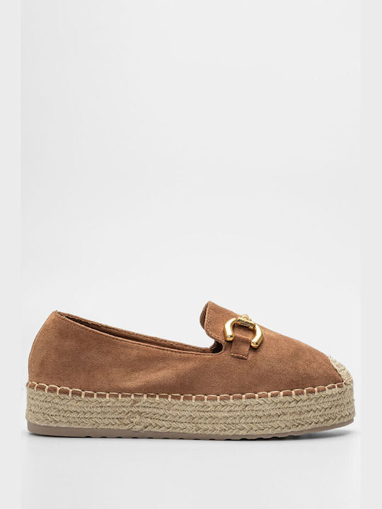 Luigi Women's Synthetic Leather Espadrilles Brown