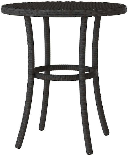 vidaXL Garten- und Outdoor-Möbelsets Typsatz Wohnzimmer für kleine Außenräume Bistro 3 Stück Schwarz mit Kissen
