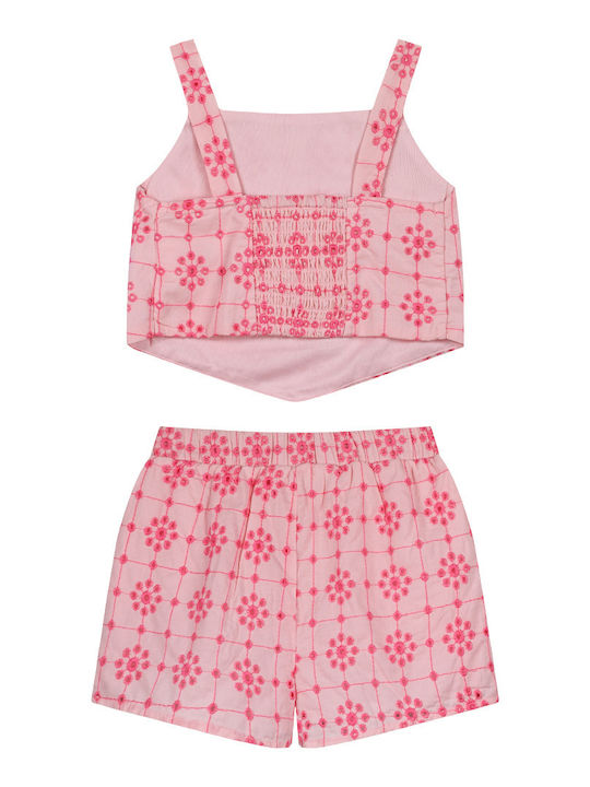 Energiers Kids Set with Shorts Summer 2pcs Pink