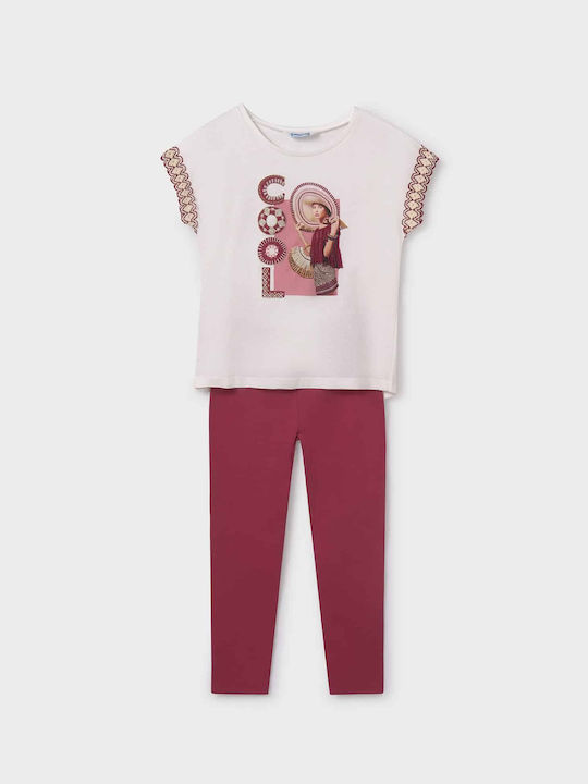 Mayoral Kids Set with Leggings Summer 2pcs terracotta