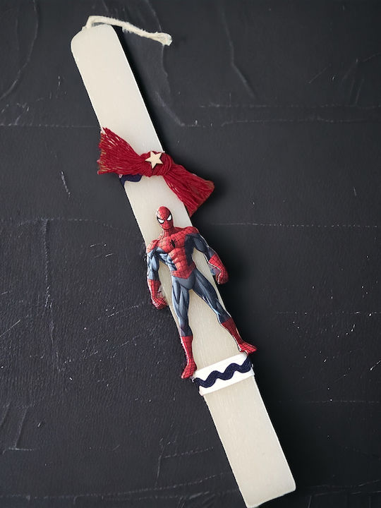 Aromatic spider candle with man, for boys, 30cm