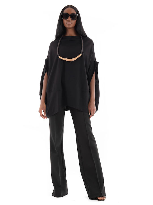 Souvenir Women's Blouse with 3/4 Sleeve Black