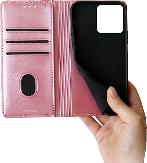Sonique Vintage Magnet Wallet Δερματίνης / Πλαστικό / Σιλικόνης Ροζ Χρυσό (Realme C51 / Realme C53)