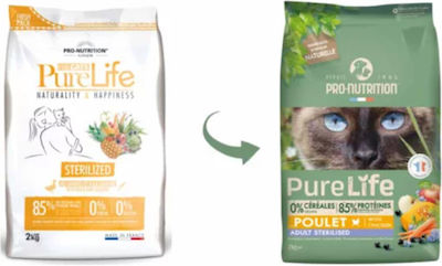 Flatazor Pure Life Trockenfutter für kastrierte Katzen mit Huhn 2kg