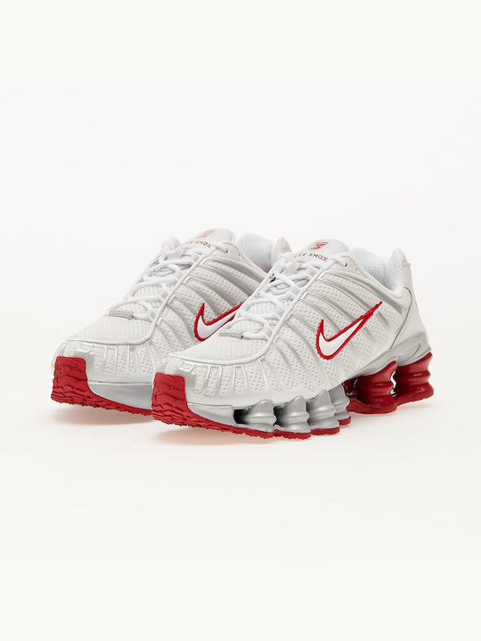 Nike Shox Tl Damen Sneakers Platinum Tint / White / Gym Red