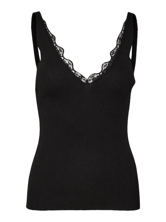 Vero Moda Damen Sommer Bluse Ärmellos Black