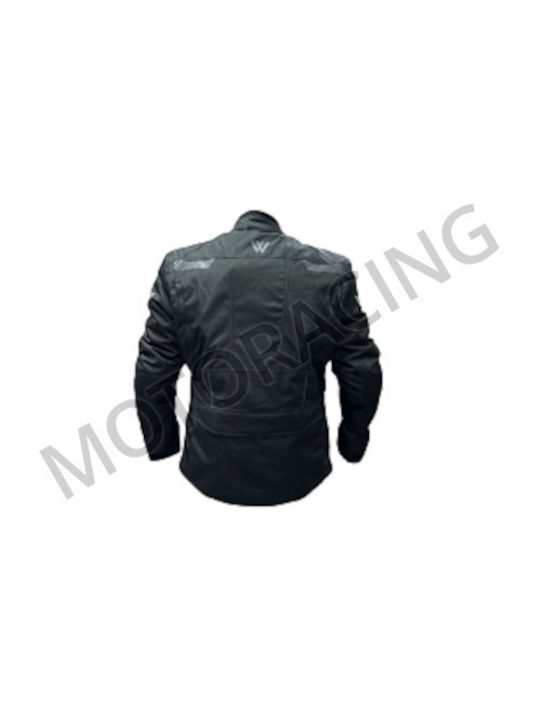 Winger Winter Herren Motorradjacke Cordura Schwarz