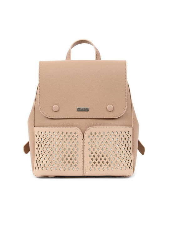 Doca Damen Tasche Rucksack Beige